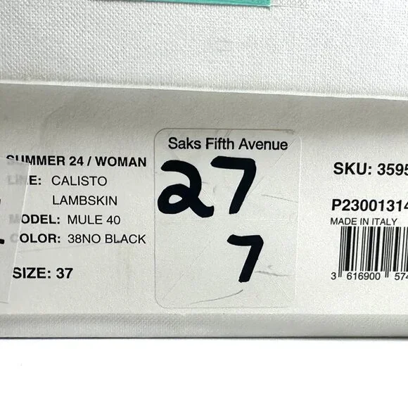 CELINE Appoline Lambskin Leather 40 Mule Slide Sandals Heels Triomphe Logo - Picture 13 of 13